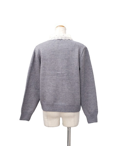 CLOTHY カーディガン 「レトロフェミニン×大人かわいい」襟レース