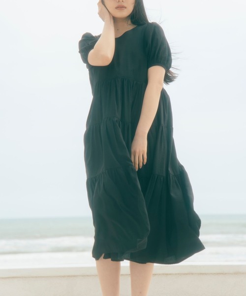 「Lil Ambition」 半袖ワンピース FREE ホワイト レディース_画像5