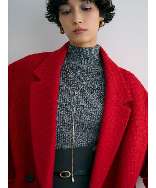 コート アウター ツイードオーバージャケットコート レディース