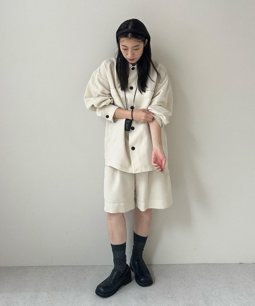 anuke（アンヌーク） ブラウス シャツ Work Pocket Shirts レディース