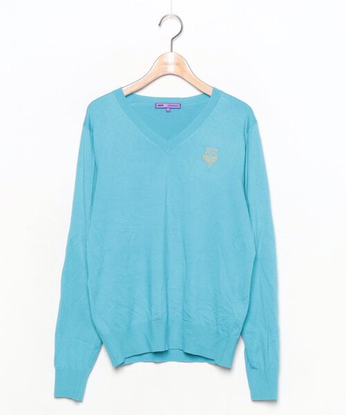 BEAMS GOLF（ビームス ゴルフ） 長袖ニット MEDIUM ブルー メンズ