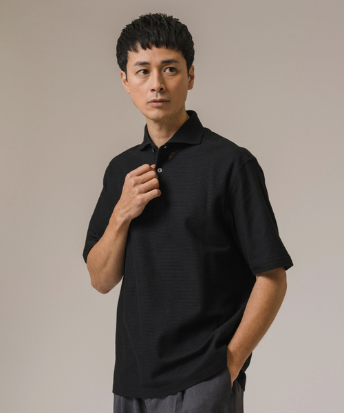 「EDIFICE」 半袖ポロシャツ X-LARGE ブラック メンズ_画像5