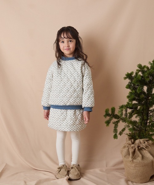 riziere（リジェール） セットアップ フラワープリントキルティング