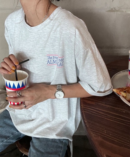 「ISOOK」 半袖Tシャツ FREE ライトグレー レディース_画像2