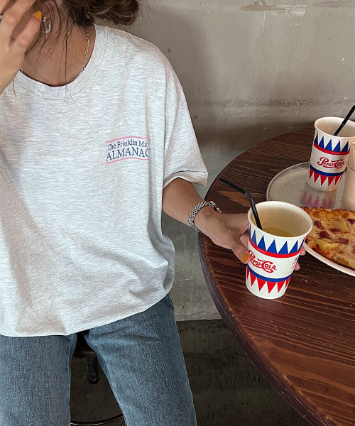 「ISOOK」 半袖Tシャツ FREE ライトグレー レディース_画像4