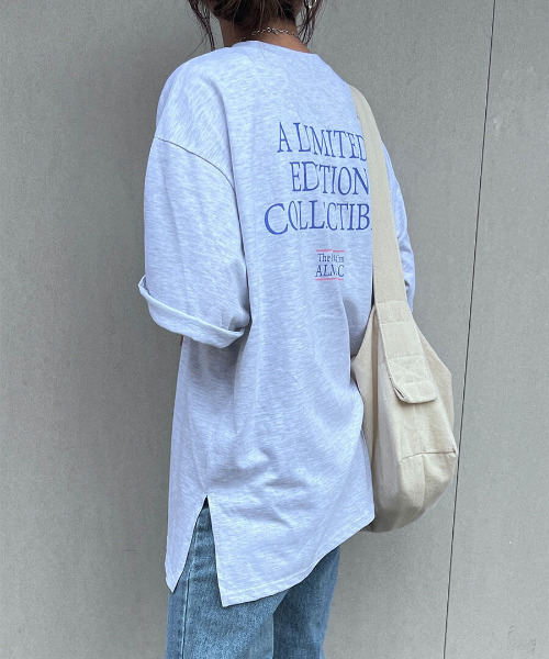 「ISOOK」 半袖Tシャツ FREE ライトグレー レディース_画像5