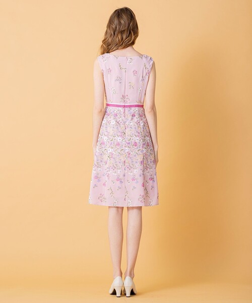 「TOCCA」 ノースリーブワンピース「LIBERTYコラボ」 0 ピンク レディースの画像