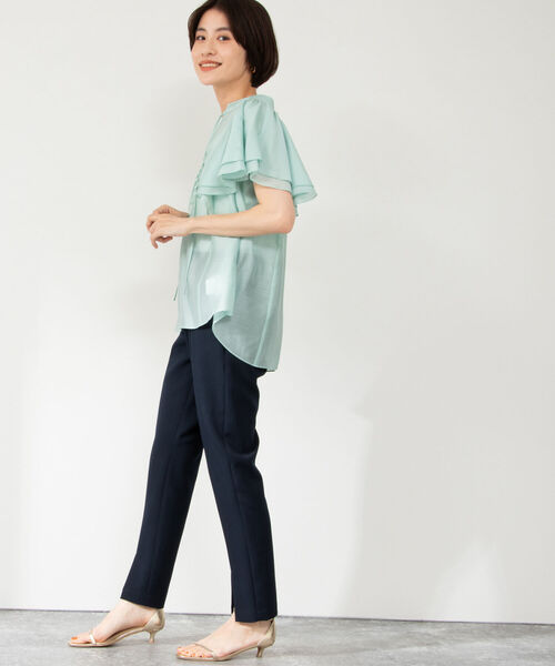 「NOLLEY'S Sophi」 スラックス 36 グレイッシュベージュ レディース_画像2