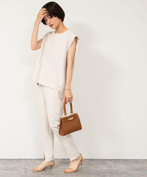 「NOLLEY'S Sophi」 スラックス 36 グレイッシュベージュ レディース_画像4