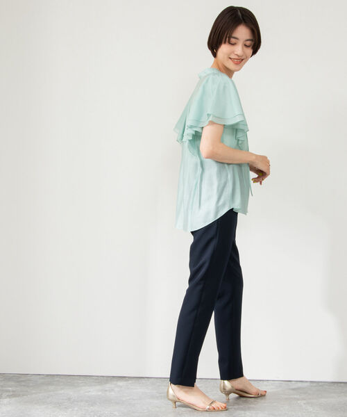 「NOLLEY'S Sophi」 スラックス 36 グレイッシュベージュ レディース_画像6