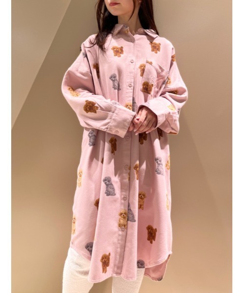 gelato pique（ジェラートピケ） シャツワンピース FREE ピンク