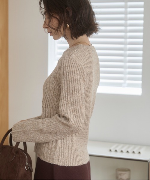 「ANGIE」 長袖ニット FREE ブラック レディース_画像9