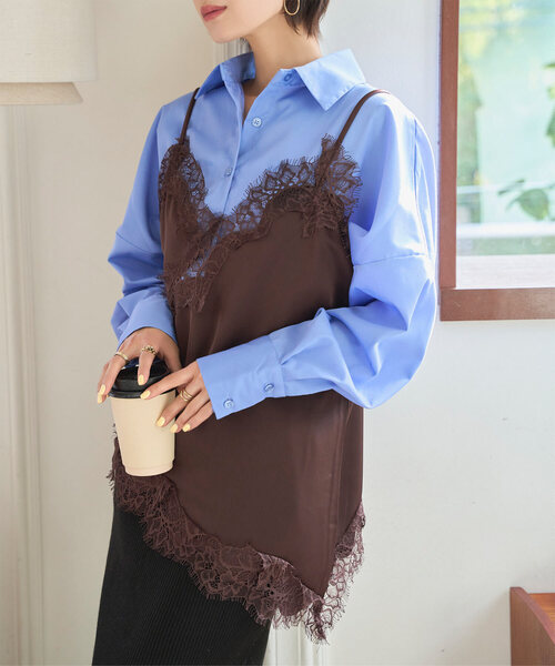 KOBE LETTUCE（神戸レタス） キャミソール サテンレースキャミソール