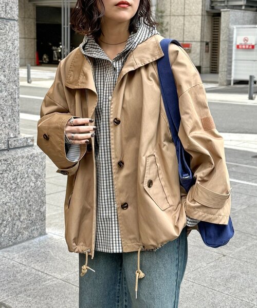 CPCM（シーピーシーエム） トレンチコート コート ミドル丈モッズ