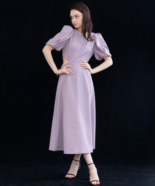 「Cheek」 半袖ワンピース SMALL ネイビー レディース_画像3