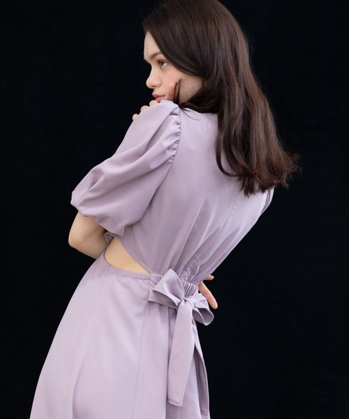 「Cheek」 半袖ワンピース SMALL ネイビー レディース_画像9