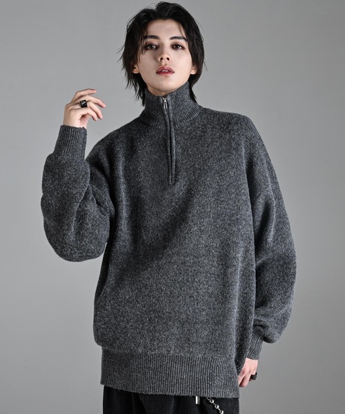 「ADRER」 長袖ニット SMALL ブラック メンズ_画像3