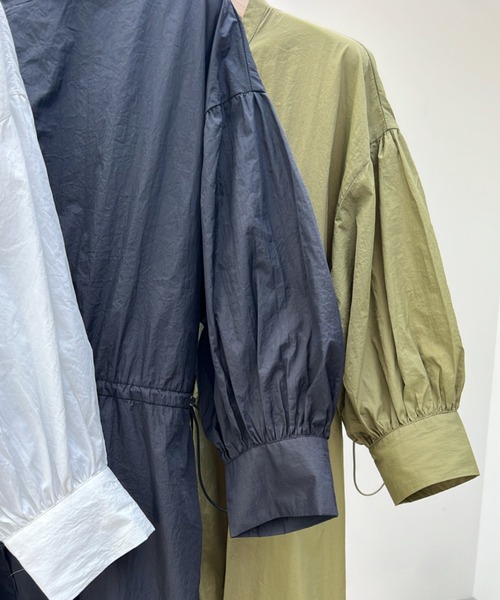 「y/m」 7分袖ワンピース FREE カーキ レディース_画像3