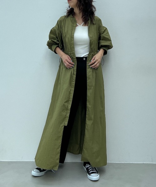 「y/m」 7分袖ワンピース FREE カーキ レディース_画像5