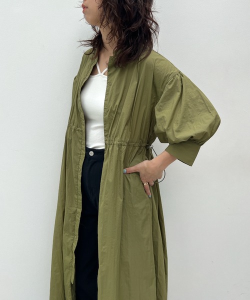 「y/m」 7分袖ワンピース FREE カーキ レディース_画像9