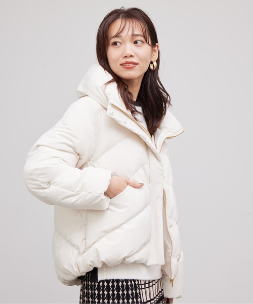 「Chez toi」 ダウンジャケット FREE ネイビー レディース_画像7
