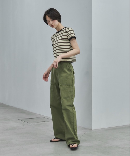 feepur（フェピュール） tシャツ マルチボーダーコンパクトリンガーTee
