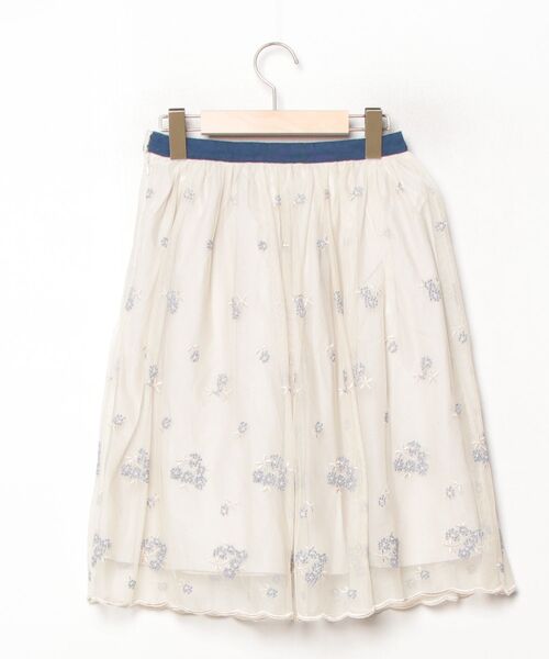 「nesessaire」 刺繍スカート 1 ベージュ レディース_画像2
