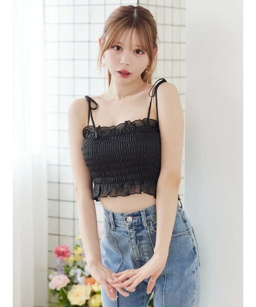 EAT ME♡シャーリングコットンシャツ新品 EATME（イートミー） ブラウス シャツ シャーリングベアTOPシャツ