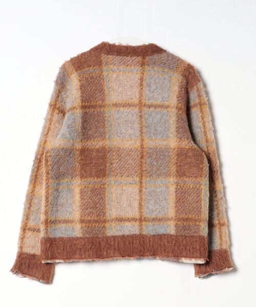 「Sacai」 ニットカーディガン 2 ブラウン レディースの画像