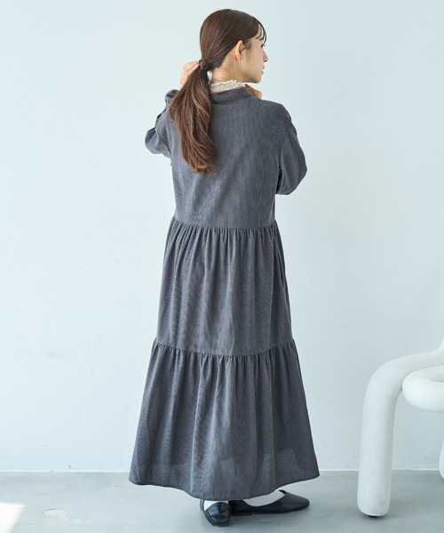 「mil」 長袖ワンピース X-SMALL チャコールグレー レディース_画像6
