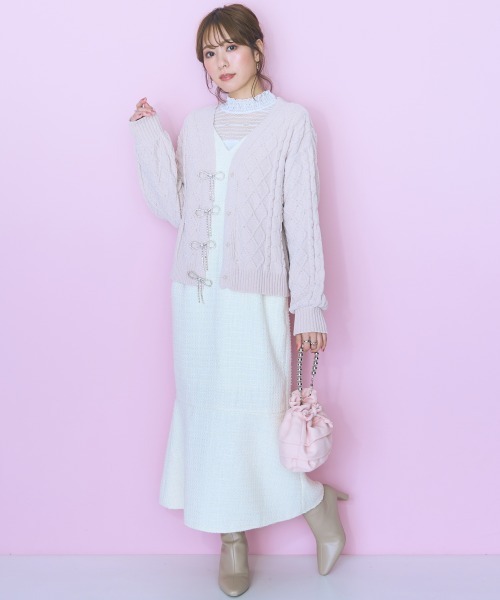 「marun」 「SMILELAND」ノースリーブワンピース L アイボリー レディース_画像7