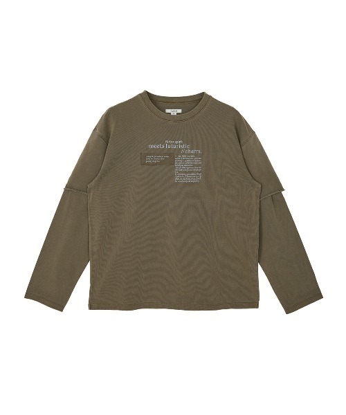 Ameri（アメリ） tシャツ 「ZOZOTOWN限定」VINTAGE LIKE LAYARD LONG