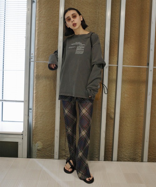 Ameri（アメリ） tシャツ 「ZOZOTOWN限定」VINTAGE LIKE LAYARD LONG