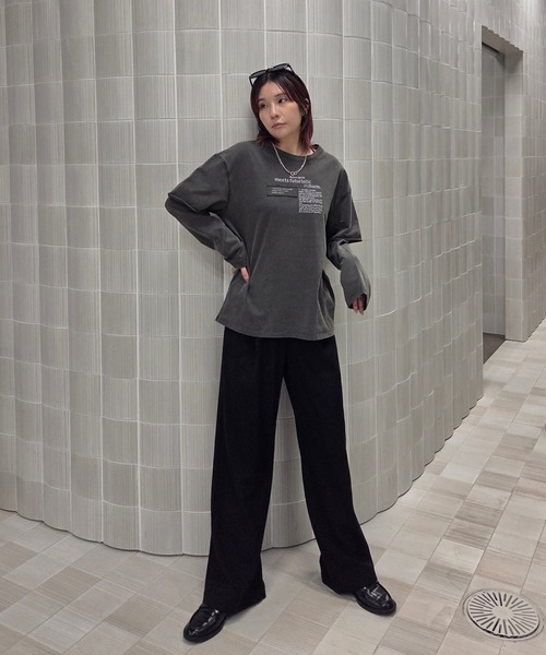 Ameri VINTAGE KNOT LONG TEE Tシャツ Ameri（アメリ） tシャツ 「ZOZOTOWN限定」VINTAGE LIKE LAYARD LONG