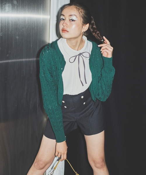 「Cheek」 ショートパンツ MEDIUM ブラック レディース_画像4