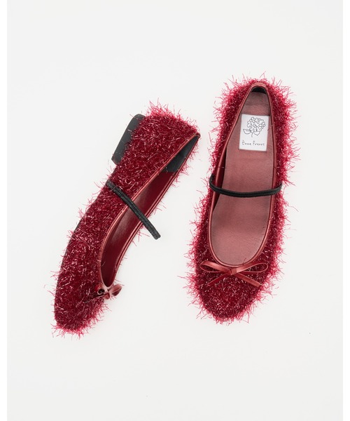 「Emma Francis」 バレエシューズ 25.0cm レッド レディース_画像6