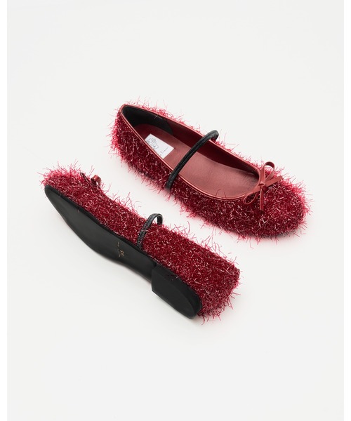 「Emma Francis」 バレエシューズ 25.0cm レッド レディース_画像7