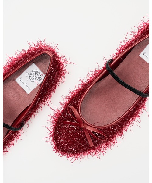 「Emma Francis」 バレエシューズ 25.0cm レッド レディース_画像8