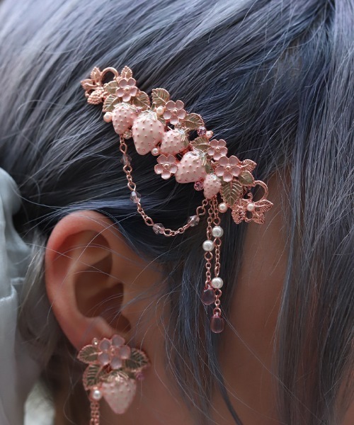 axes femme（アクシーズ ファム） ヘアクリップ 苺モチーフマルチ