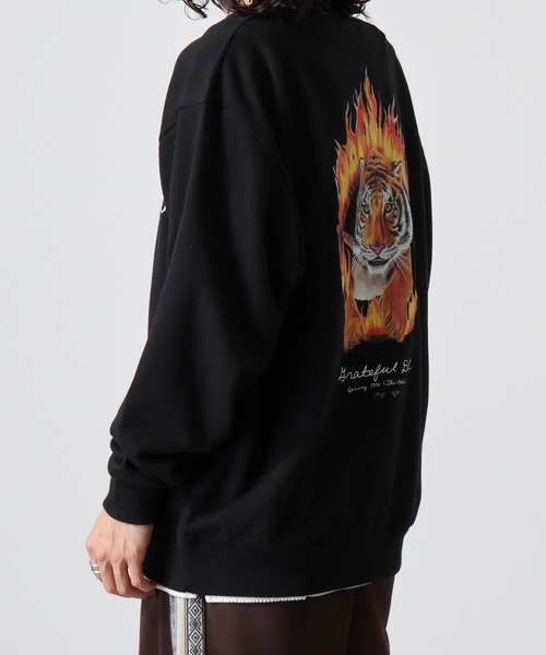 「Grateful Dead」 スウェットカットソー M チャコールグレー メンズ_画像3