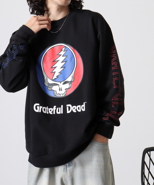 「Grateful Dead」 スウェットカットソー M チャコールグレー メンズ_画像6