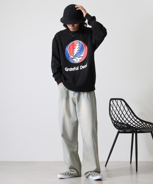 「Grateful Dead」 スウェットカットソー M チャコールグレー メンズ_画像7