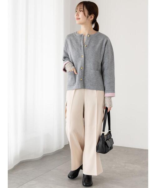 「Te chichi TERRASSE」 ニットカーディガン F オフホワイト レディース_画像6