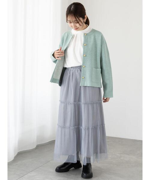 「Te chichi TERRASSE」 ニットカーディガン F オフホワイト レディース_画像8
