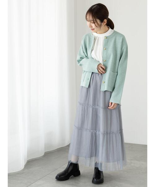 「Te chichi TERRASSE」 ニットカーディガン F オフホワイト レディース_画像9