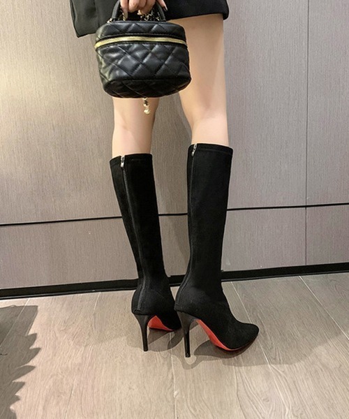 「Miniministore」 ロングブーツ 25.0cm アイボリー レディース_画像5
