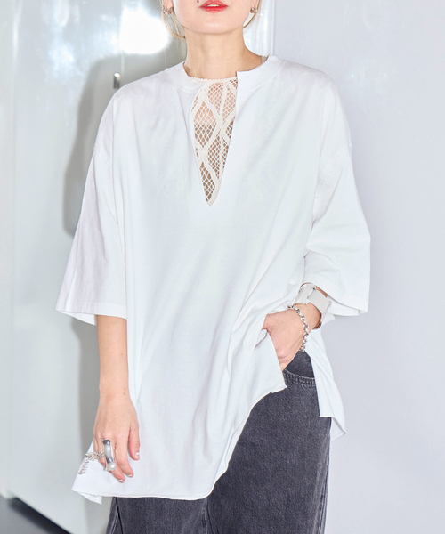 CITYSHOP - cityshop KEY NECK Tシャツ CITYSHOP（シティショップ） tシャツ 「追加」KEY NECK Tシャツ