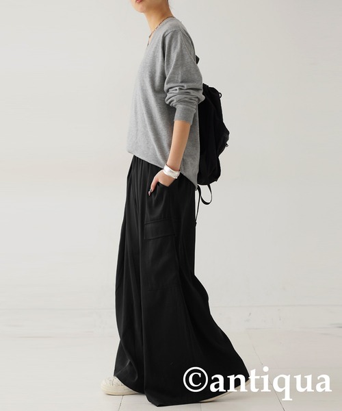 「antiqua」 カーゴパンツ LARGE ブラック レディース_画像7