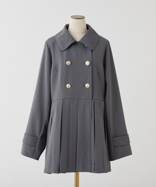 「one after another NICE CLAUP」 トレンチコート SMALL 杢グレー レディース_画像2