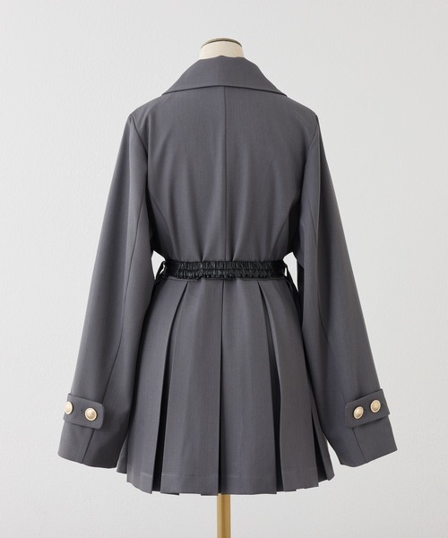 「one after another NICE CLAUP」 トレンチコート SMALL 杢グレー レディース_画像8